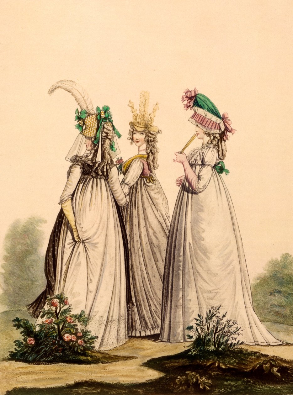 Dameklær - Modes Anglaises, 1795 av French School