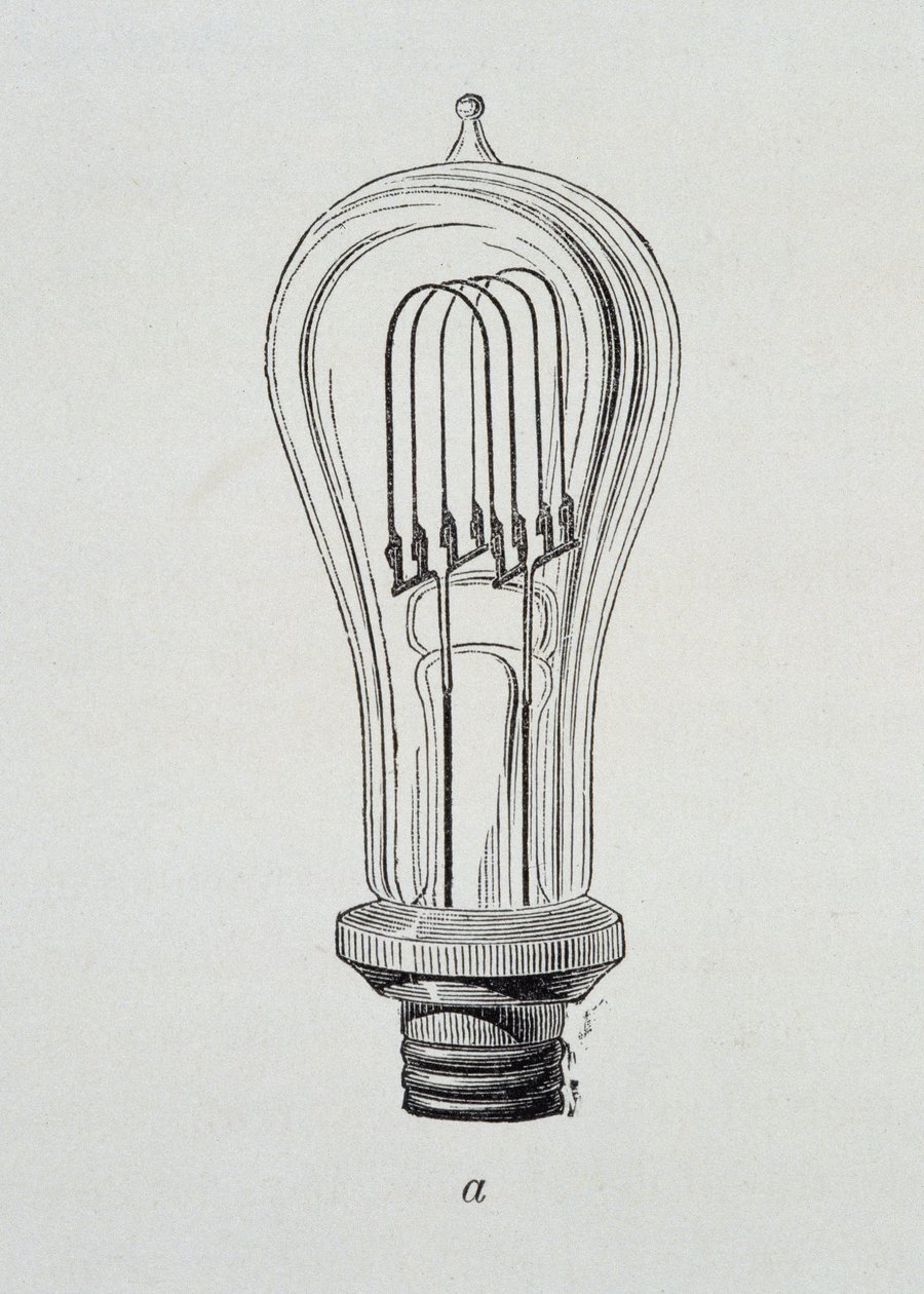 Lamp Edison - i "" The new conquests of science"" av Figutree av French School