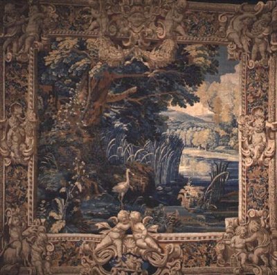 Landskap, Paris, tidlig på 1600-tallet (ull- og silketeppet) av French School
