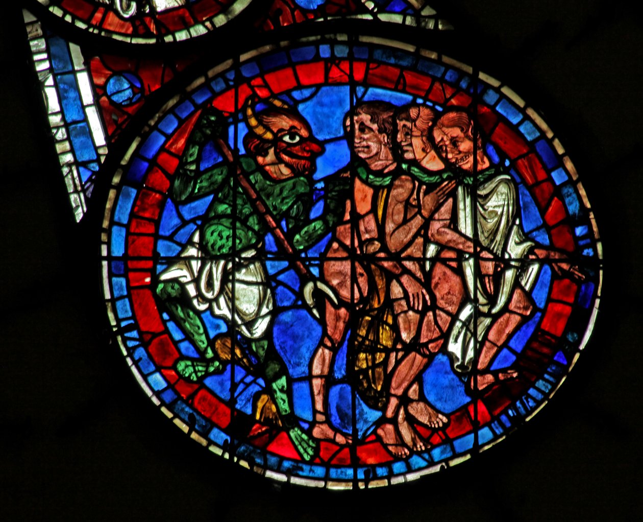 Last Judgement: en djevel som krever sjeler ved Last Judgment (w143) av French School