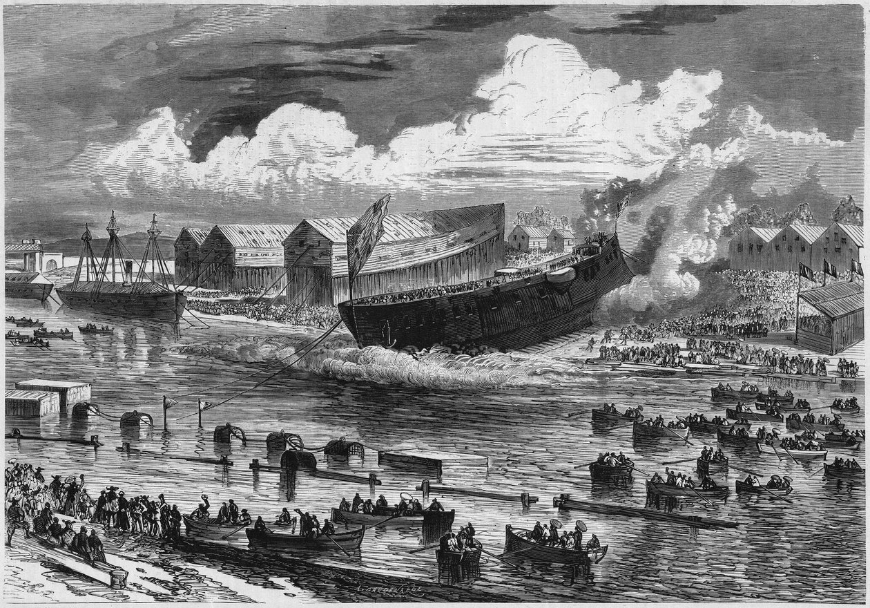 Lansering av Friedland-fregatten i det maritime arsenalet til Lorient, Morbihan (56) av French School