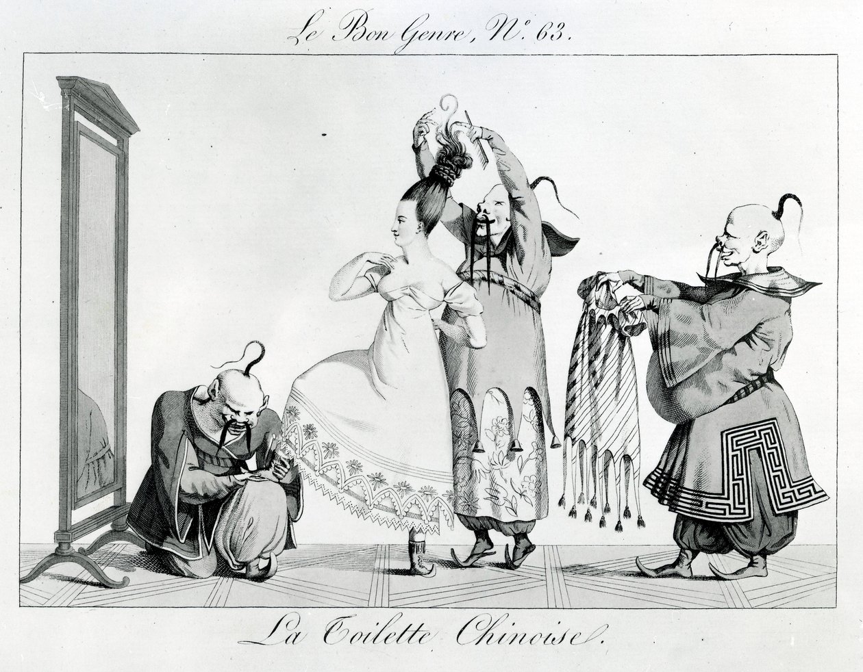 Le Bon Genre - Det kinesiske toalettet, 1813 av French School