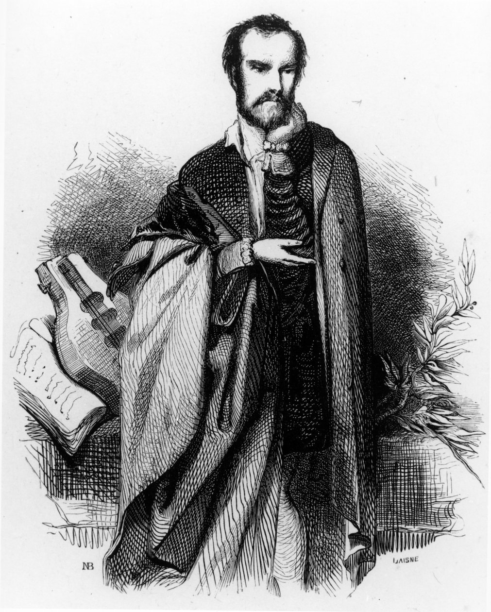 Le Tasse, frontispice til Jerusalem Levert av Torquato Tasso, 1841-utgaven av French School