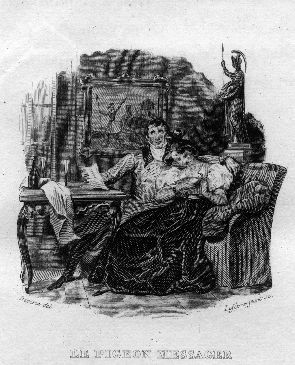 Budduen Chanson de Beranger i "" Oeuvres fullfører"" (1834) av Pierre Jean de Beranger (1780-1857), fransk poet og låtskriver. av French School
