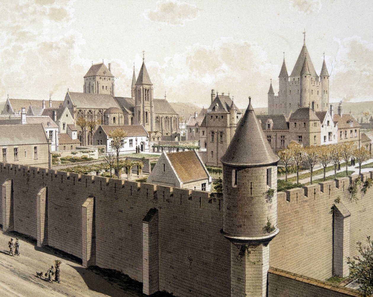 Le temple de Paris et la rue Royale, sd. 1600-tallet - i "Paris gjennom tidene: le temple et la rue Royale", slutten av 1800-tallet av French School