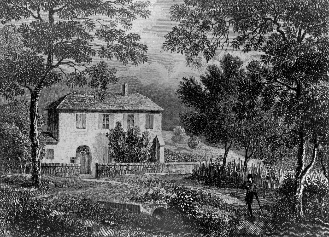 Les Charmettes House of Madame de Warens (1699-1762) nær Chambery, der Rousseau (1712-78) bodde av French School