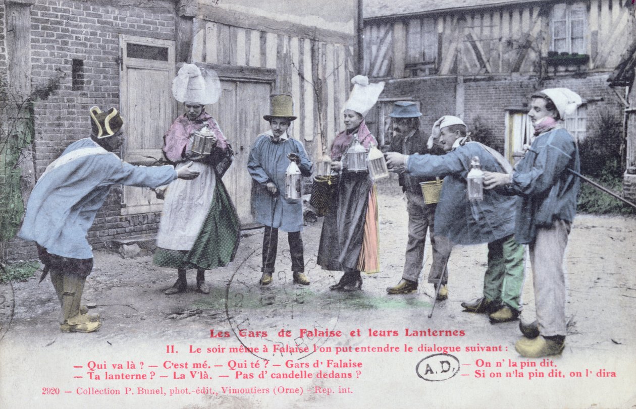 The Falaise Boys and their Lanterns, ca. 1910 (etter et bilde) av French School