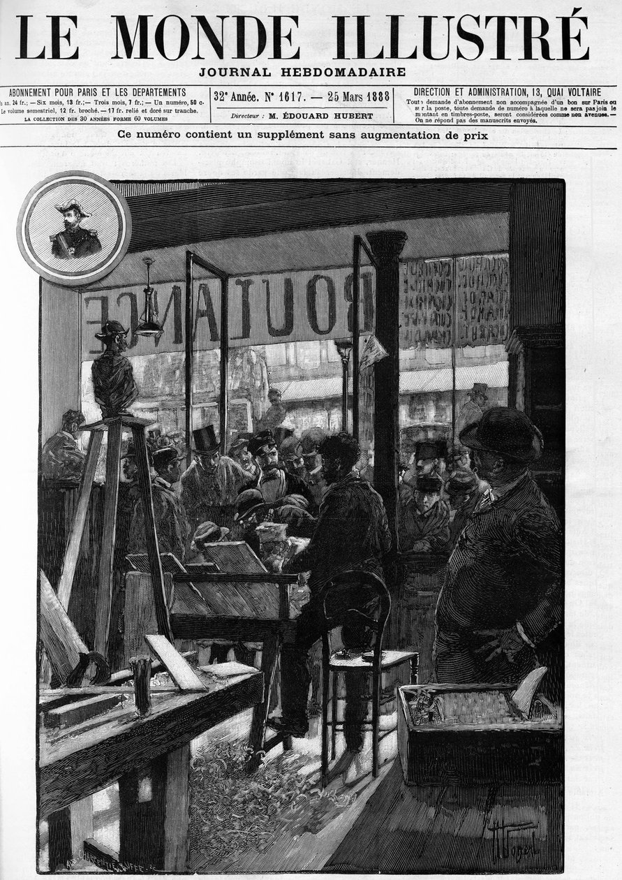 Les manifestations boulangistes à Paris, in “Le Monde illustrious”” in 1888. av French School