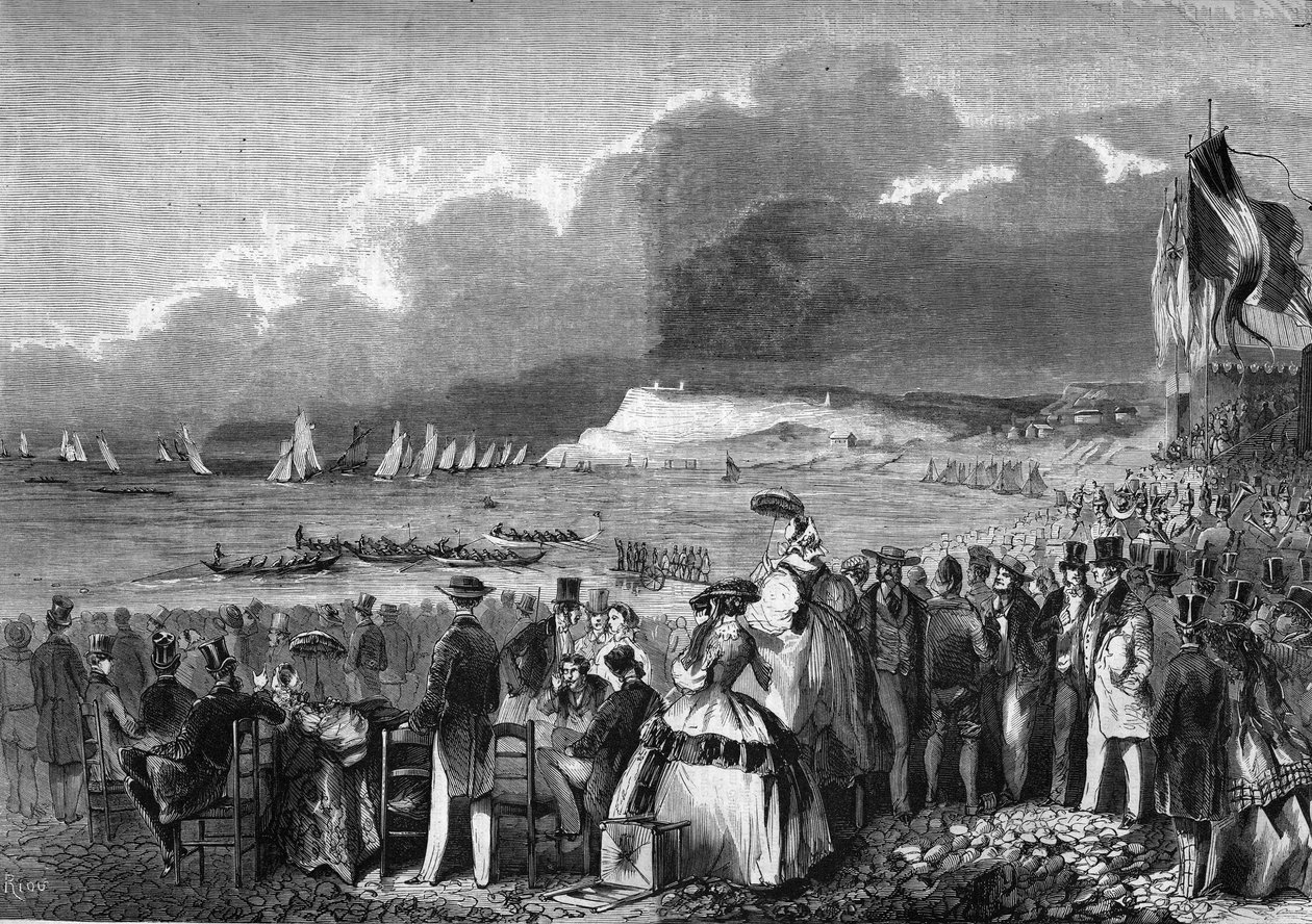 Regattaene til Le Havre i 1857. av French School