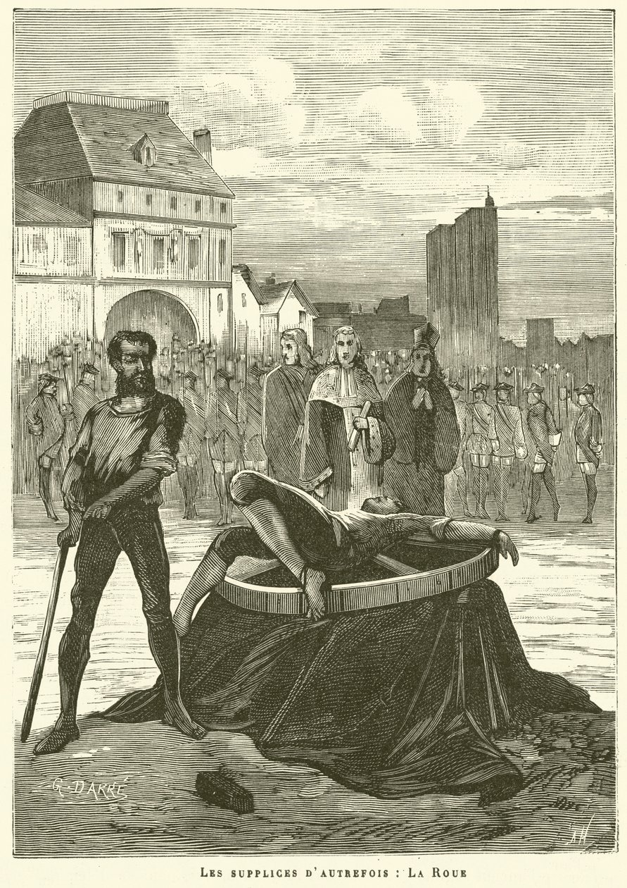 Torturene fra fortiden, Hjulet (gravering) av French School