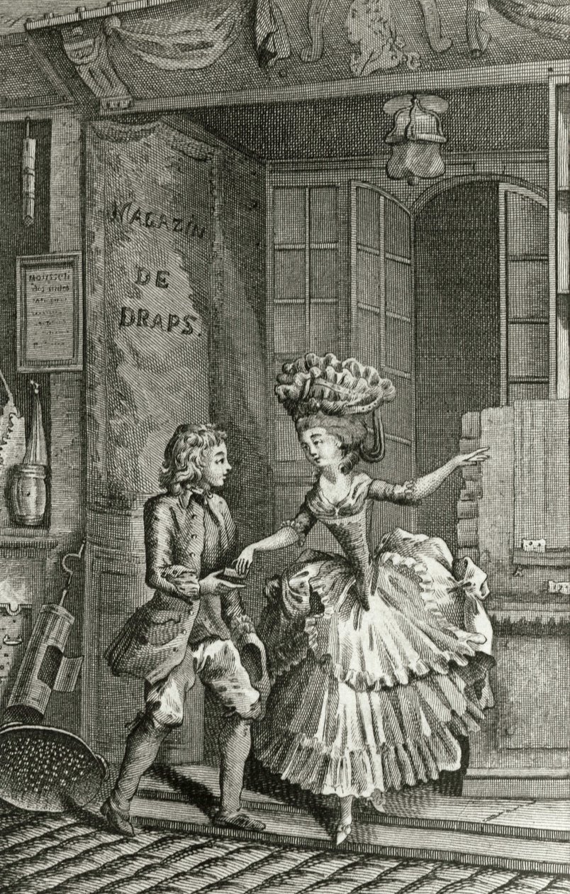 Libertinage - i "Historie dag for dag til en kvinne fra den franske republikken", Restif de La Bretonne (1734-1806), Genève 1791-1794. av French School