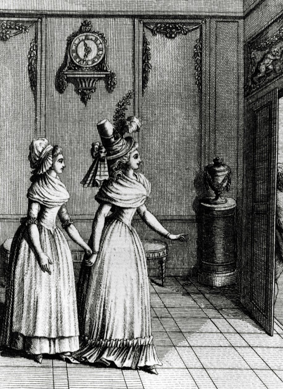 Libertinage - i "Historie dag for dag til en kvinne fra den franske republikken", Restif de La Bretonne (1734-1806), Genève 1791-1794. av French School