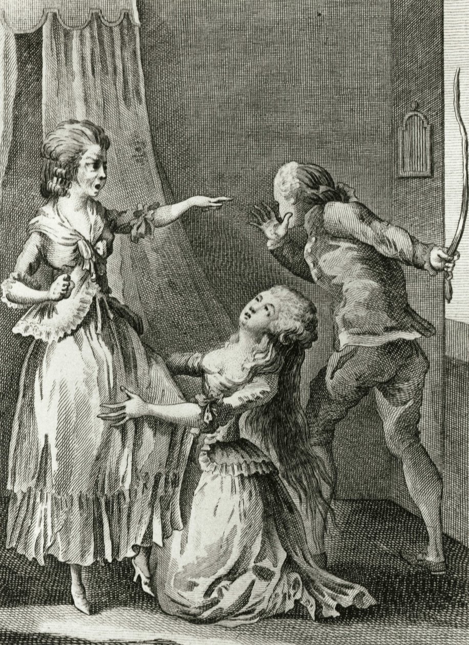 Libertinage - i "Historie dag for dag til en kvinne fra den franske republikken", Restif de La Bretonne (1734-1806), Genève 1791-1794. av French School