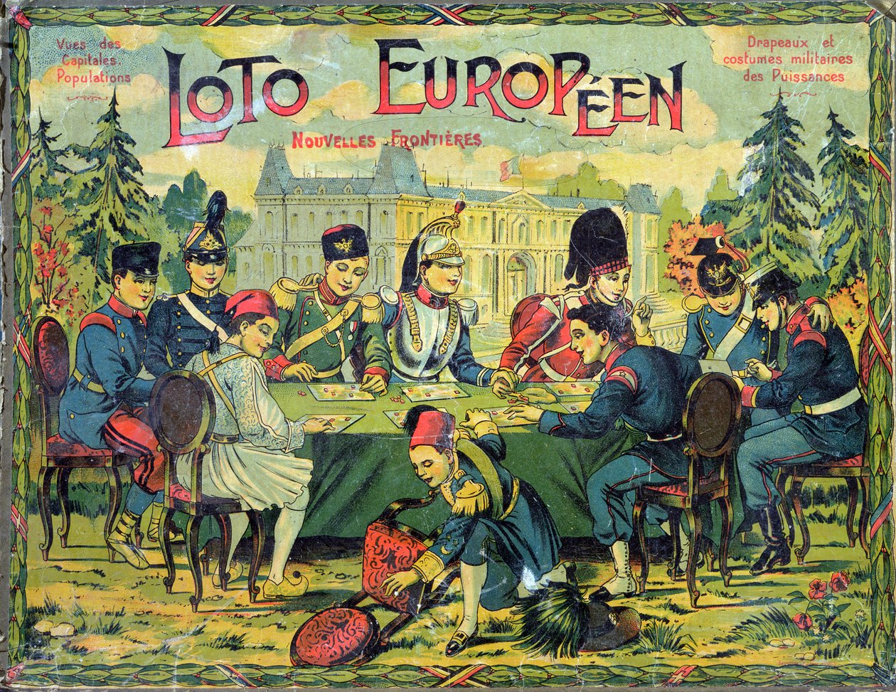 Loto Europeen, fransk versjon av spillet Lotto for barn, ca. 1900 av French School