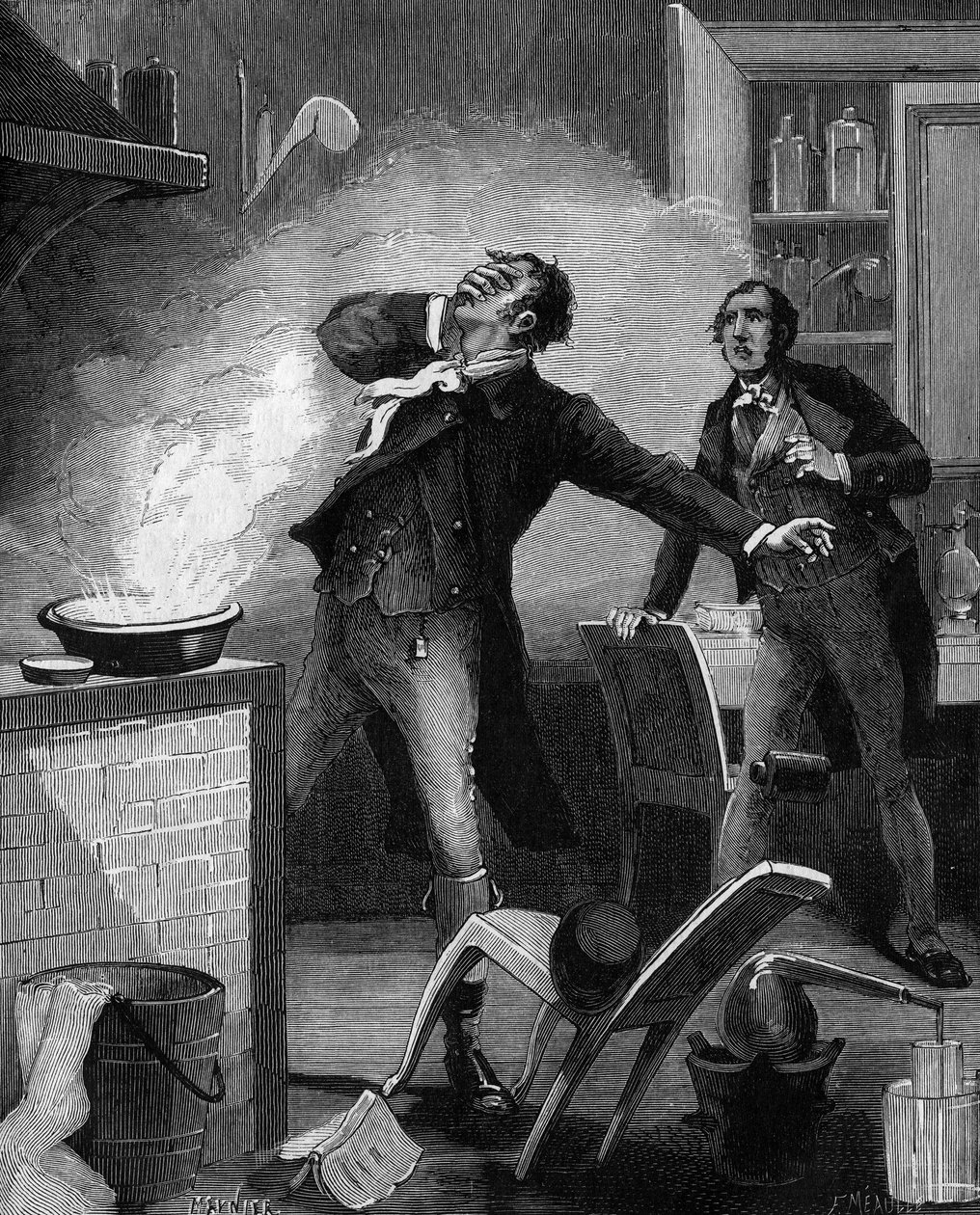 Louis-Joseph Gay-Lussac (Louis Joseph Gay Lussac) (1778 - 1850), a French physicist and chemist who suffered an accident during his experiments on potassium. av French School