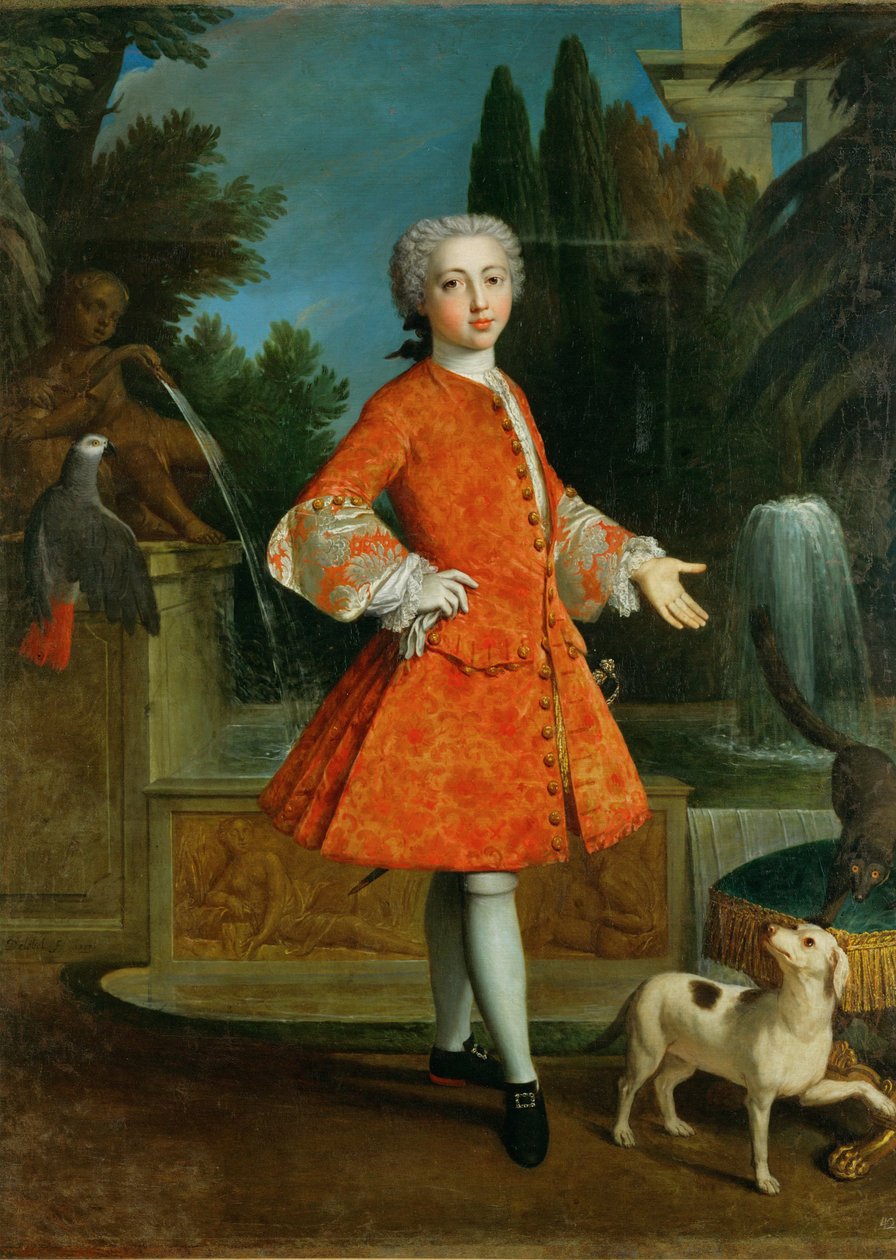 Louis-Philippe, hertug av Orleans som gutt, hertug av … (maleri på lerret) av French School