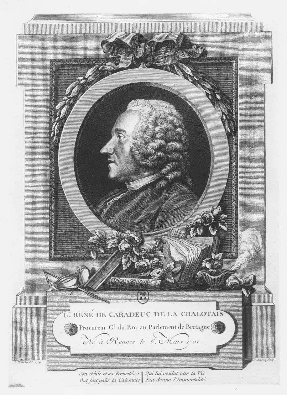 Louis-René de Caradeuc de La Chalotais (gravering) av French School