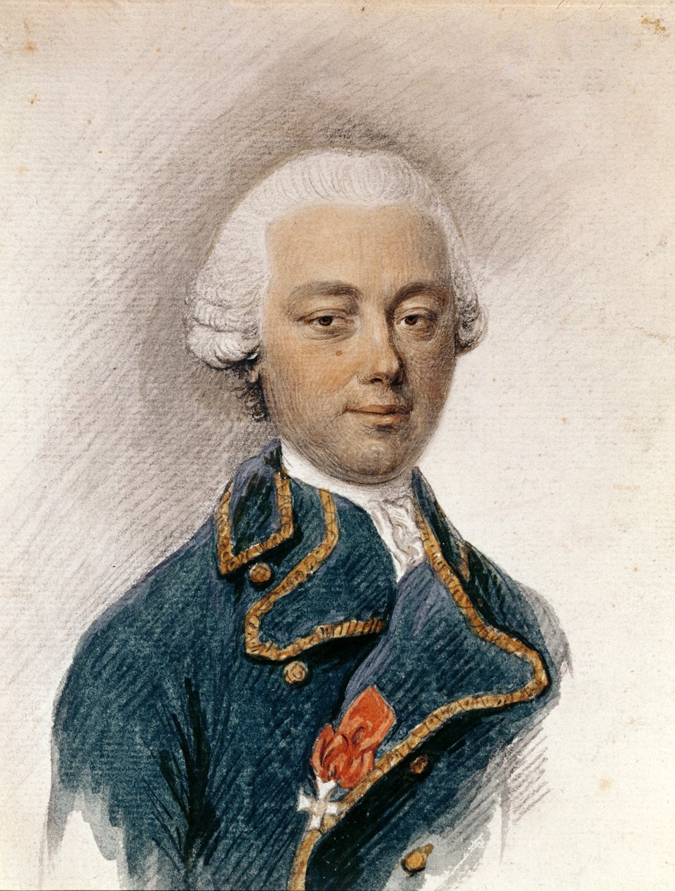 Louis Antoine de Bougainville (1729-1811) som ung mann, ca. 1755 av French School