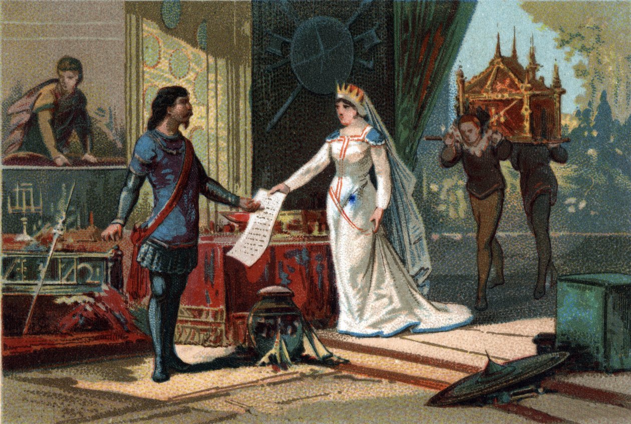Louis II sa at Begue (846-879), kongen av Frankrike, mottok fra sin svigermor (Richilde d