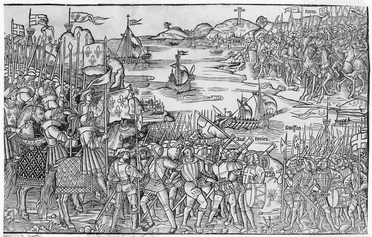 Louis IX av Frankrike går i land ved Damietta under det syvende korstoget, fra 