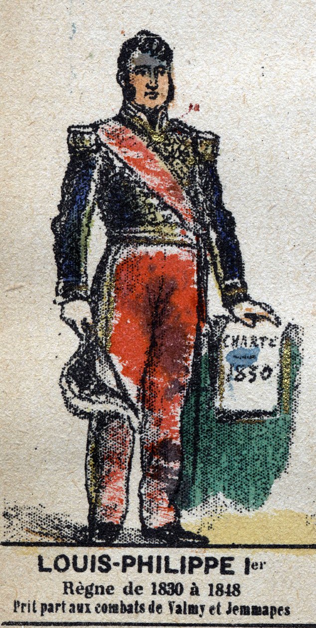 Louis Philippe 1er (1773-1850), kongen av franskmennene. I "" Galeriede Kings and Queens of France og berømte karakterer fra 1643 til 1895"" Bilde av epinal. av French School