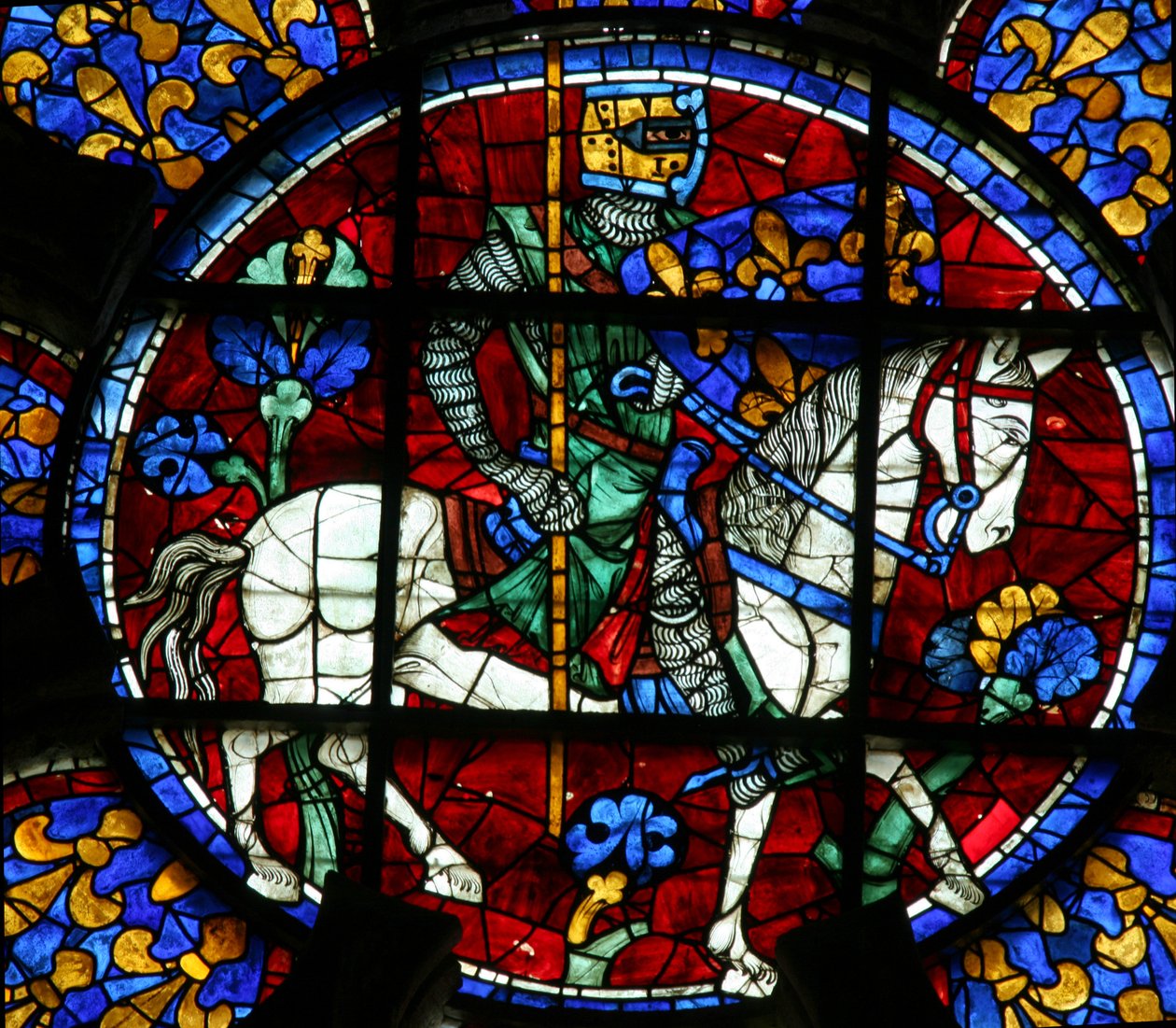 Louis VIII som ridder til hest, (w107) av French School
