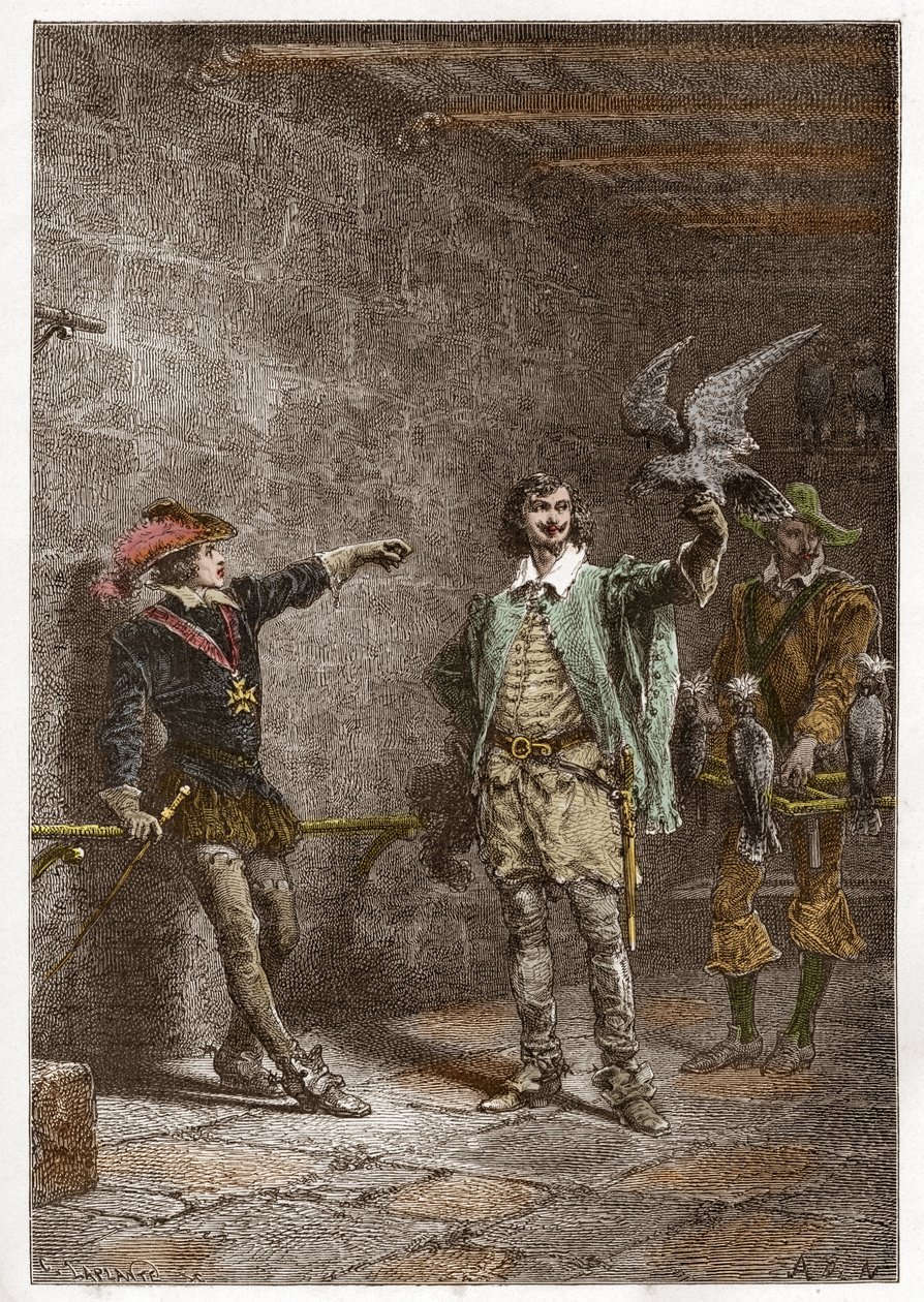 Louis XIII (1601-1643), kalt den rettferdige, seksten år gammel, og hans favoritt Charles d