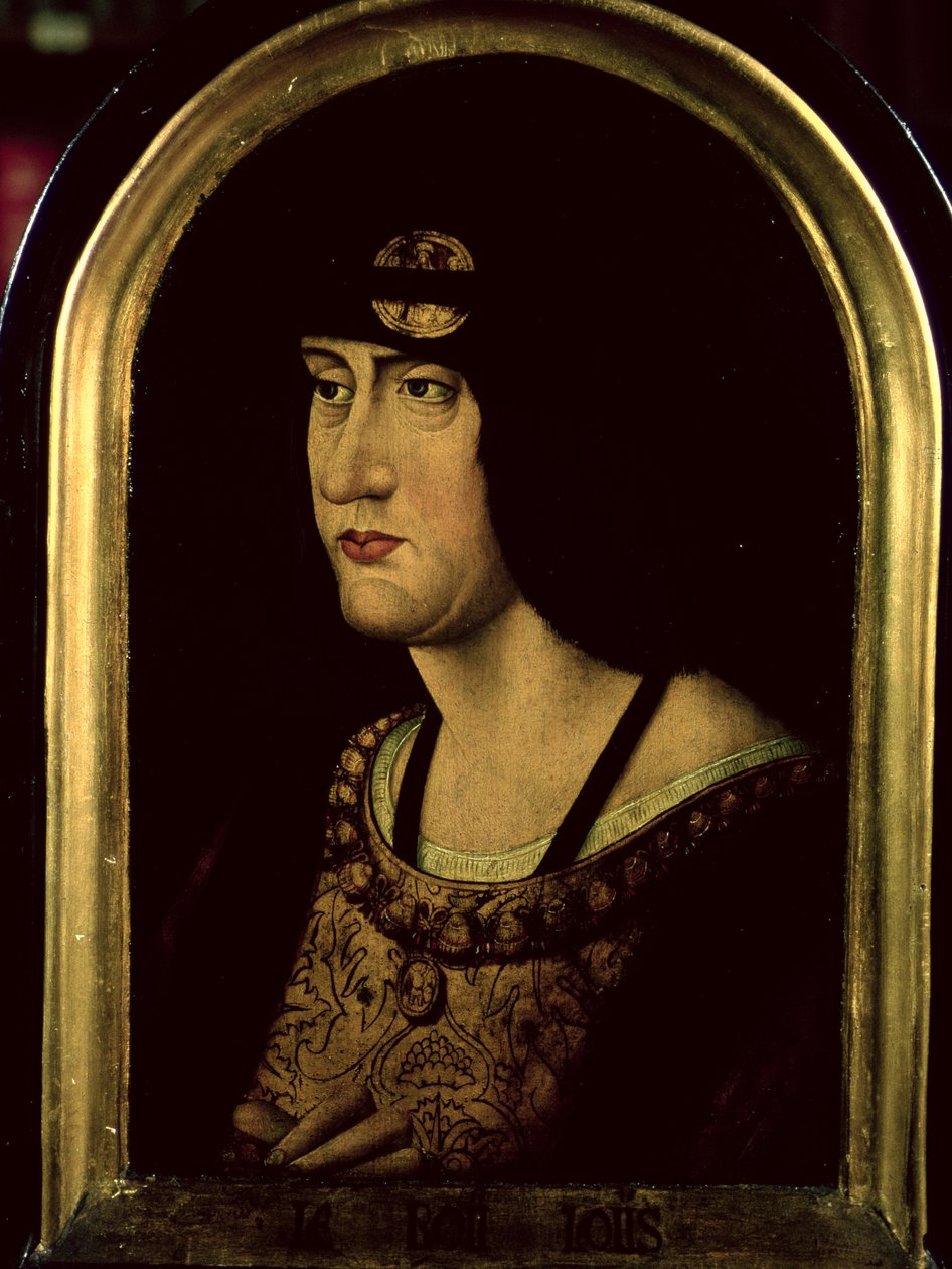 Ludvig XII (1462-1515) ca. 1520 (olje på panel) av French School