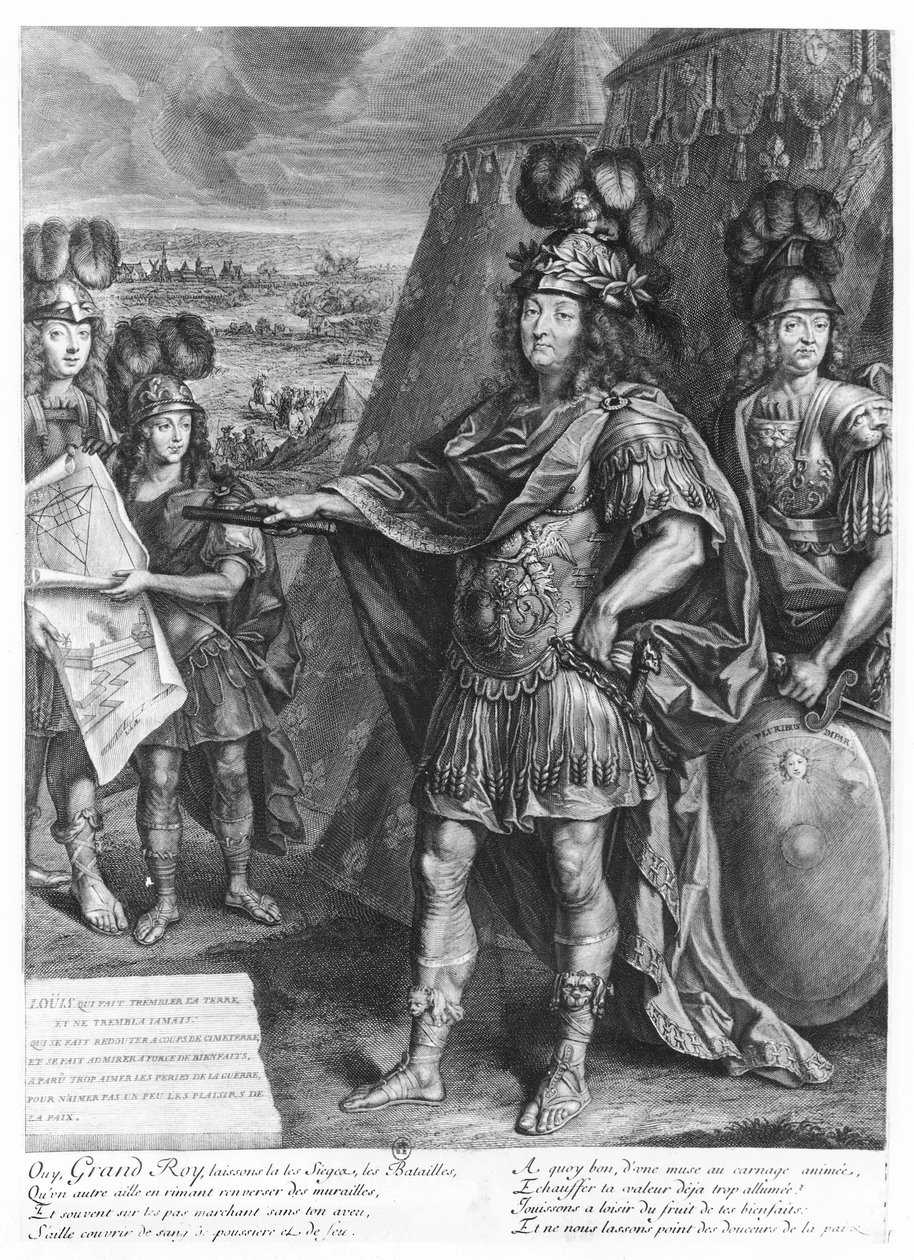 Ludvig XIV gir ordre om å befeste grensene (gravering) av French School