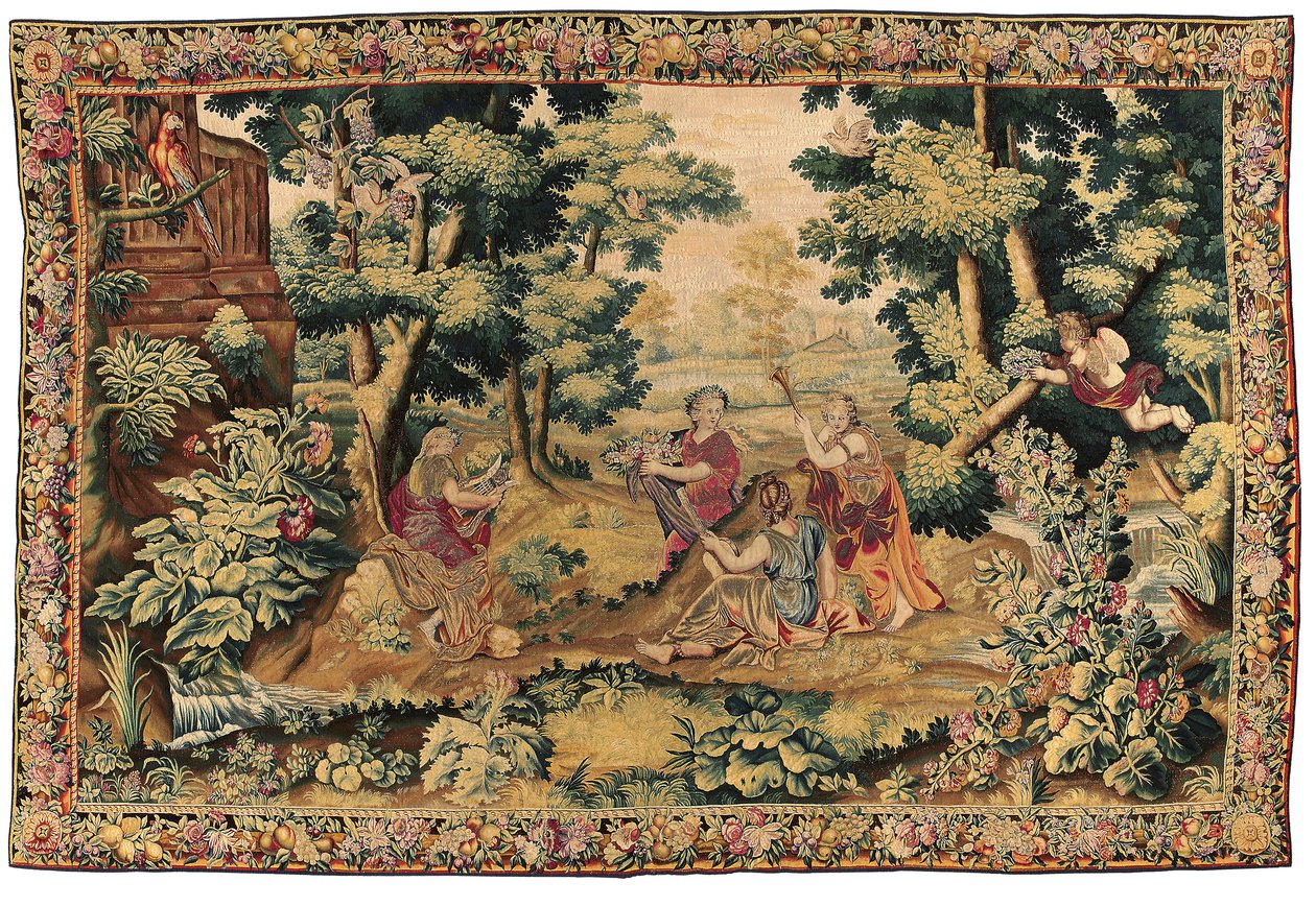 Louis XIV mytologisk billedvev, Gobelins eller Beauvais, sent på 1600-tallet av French School