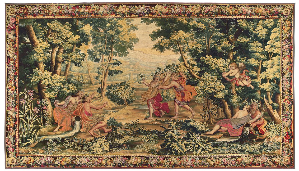 Louis XIV mytologisk billedvev, Gobelins eller Beauvais, sent på 1600-tallet av French School