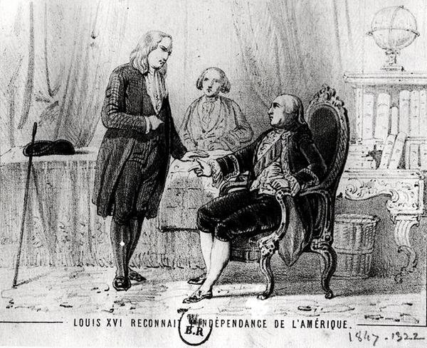 Louis XVI (1754-1793) anerkjente amerikansk uavhengighet i 1783 av French School