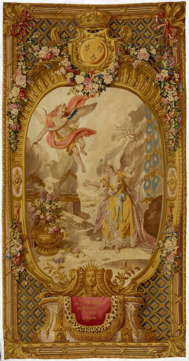 Louis XV Gobelins billedvev fra serien "Scenes d"Opera, de Tragedie et de Comedie", fra den andre vevingen fra 1761-64 av French School
