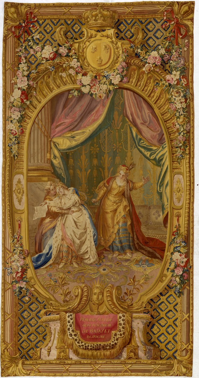 Louis XV Gobelins billedvev fra serien "Scenes d"Opera, de Tragedie et de Comedie", fra den andre vevingen fra 1761-64 av French School