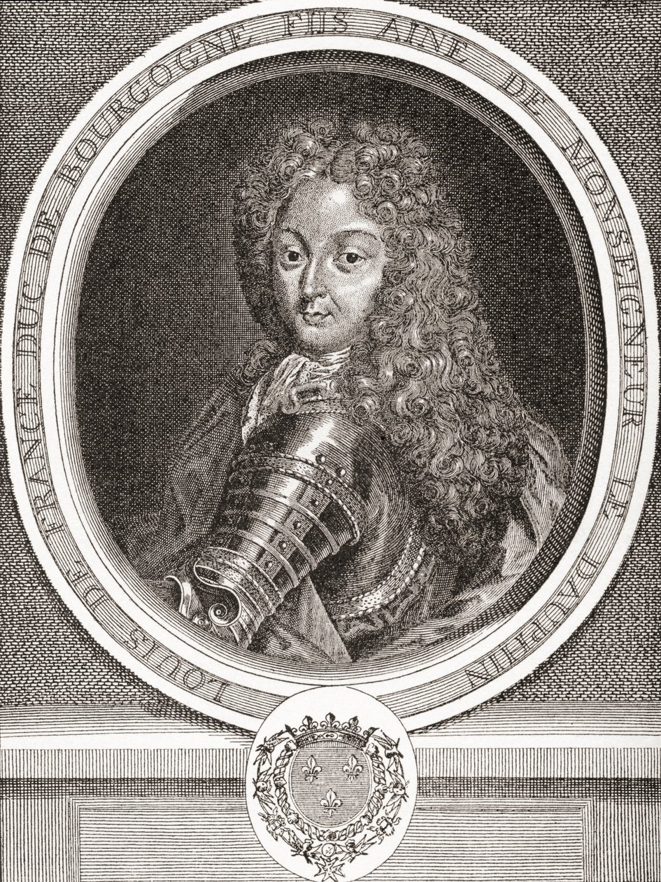 Louis de France, sønn av Frankrike, hertug av Burgund, 1682 1712. Eldste sønn av Louis, Dauphin av Frankrike, og kjent som Le Petit Dauphin. Fra Les Heures Libres utgitt 1908. av French School