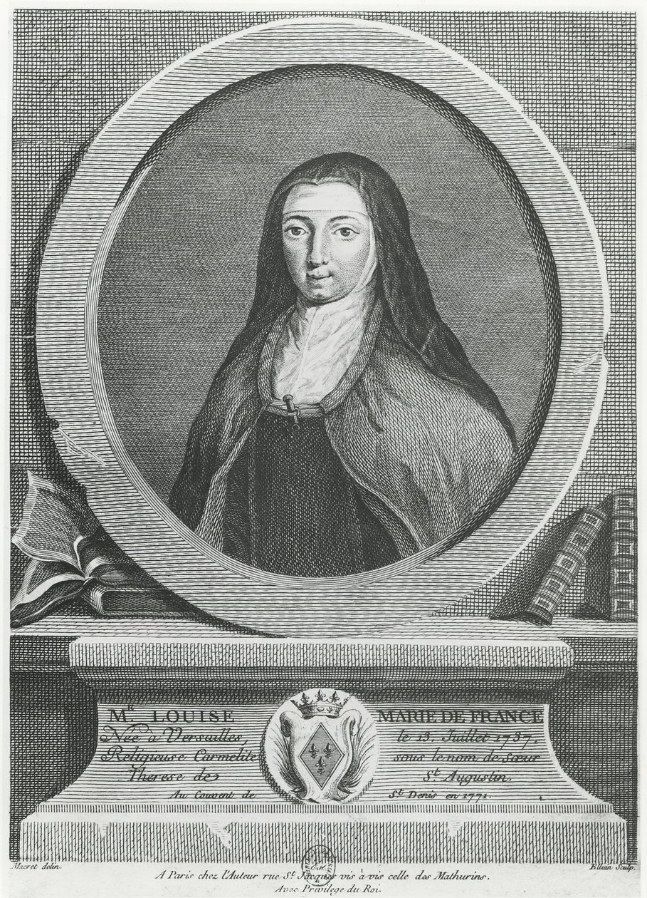 Louise-Marie av Frankrike (gravering) av French School
