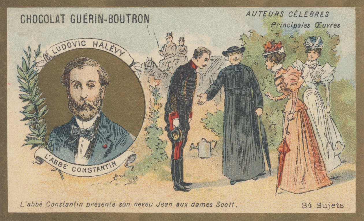 Ludovic Halevy (1834-1908), dramatiker, librettist av operetter og operaer, og fransk romanforfatter, forfatter av "L'abbe Constantin", roman (1882) av French School