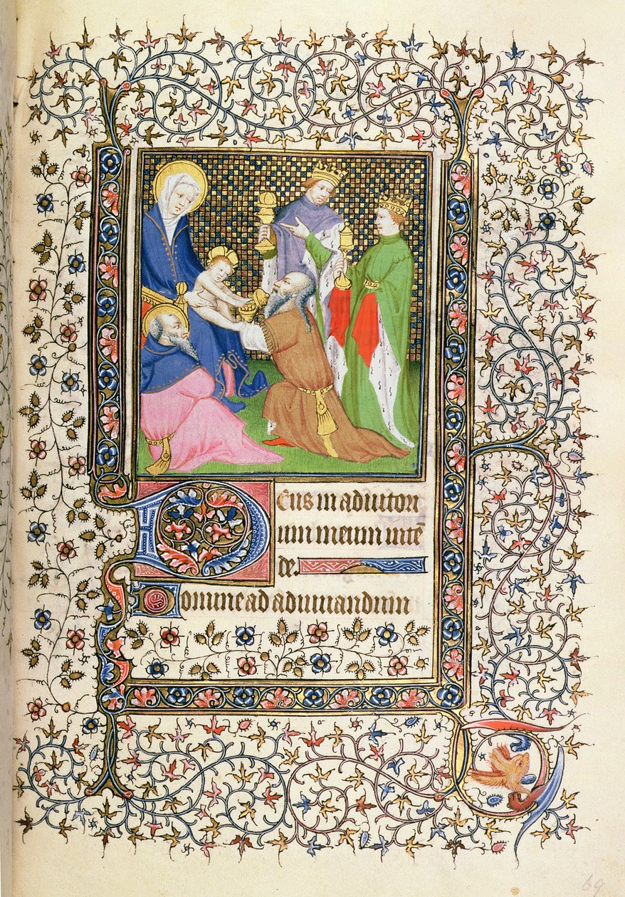 MS.McClean.80.f69r Adoration of the Magi, French Horae av French School