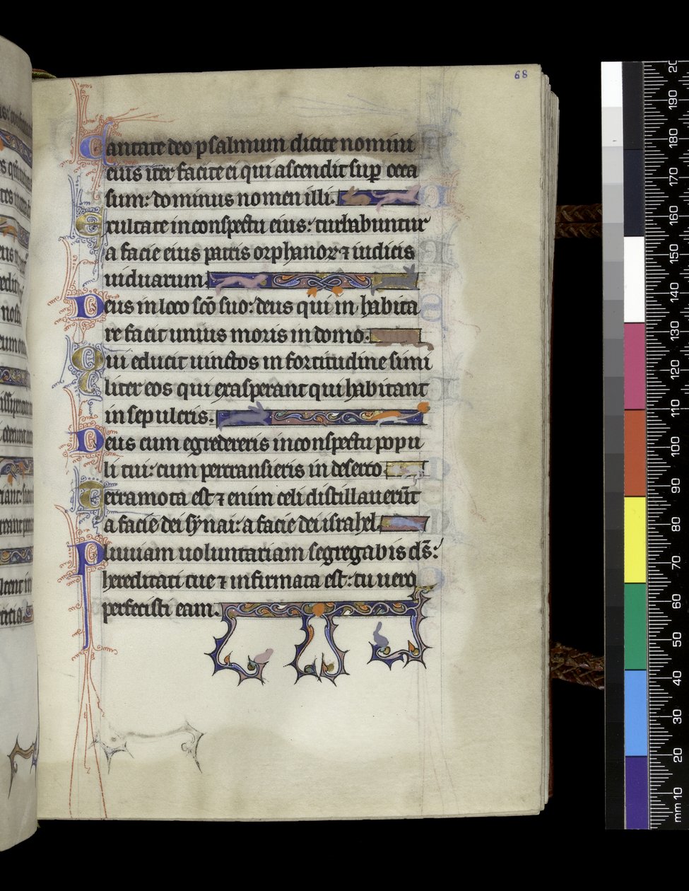 MS 300 f.68r, folio fra Psalter and Hours of Isabella of France, Paris, ca. 1265-70 av French School