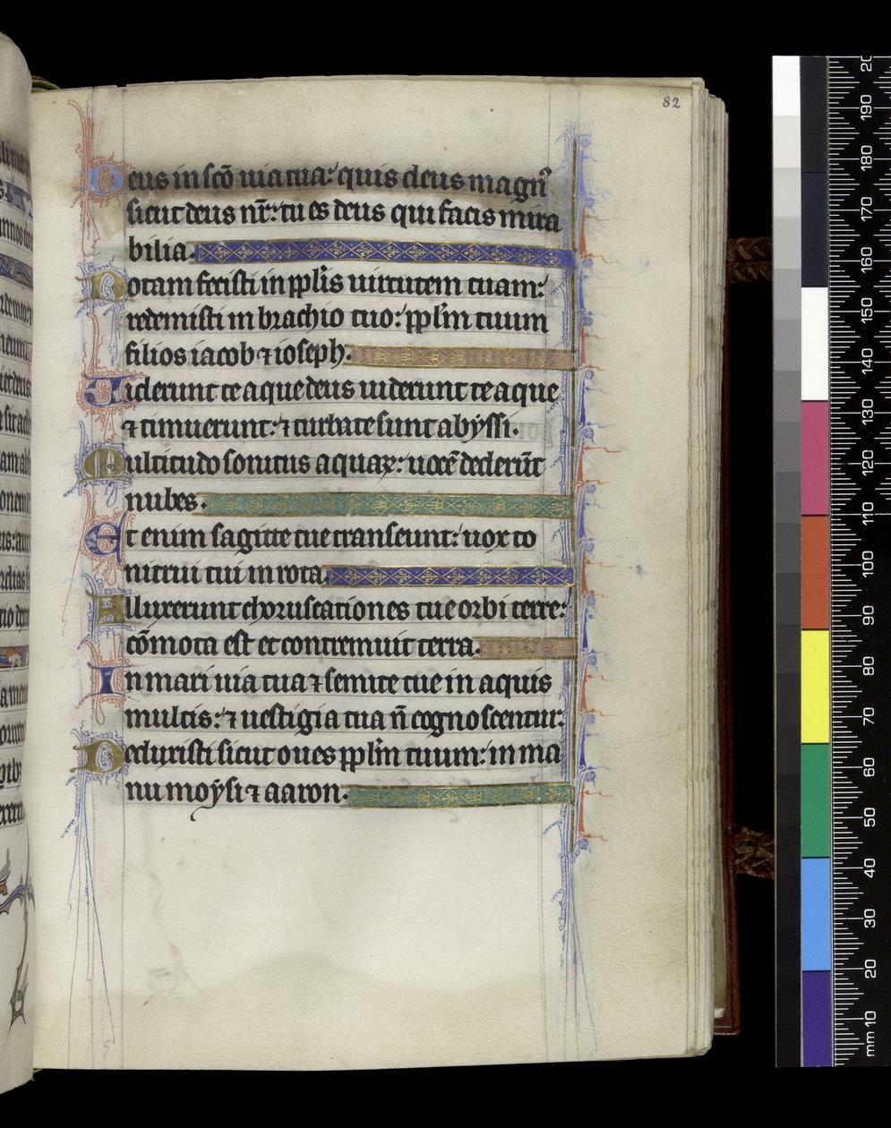 MS 300 f.82r, fra Psalter and Hours of Isabella of France, Paris, ca. 1265-70 (penn og blekk og tempera på pergament) av French School