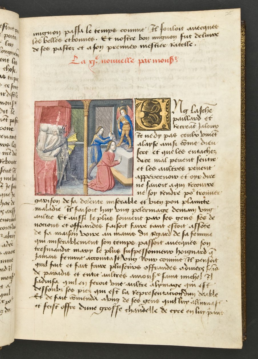 MS Hunter 252 025r-side fra Hundred New News, ca. 1461-62 av French School
