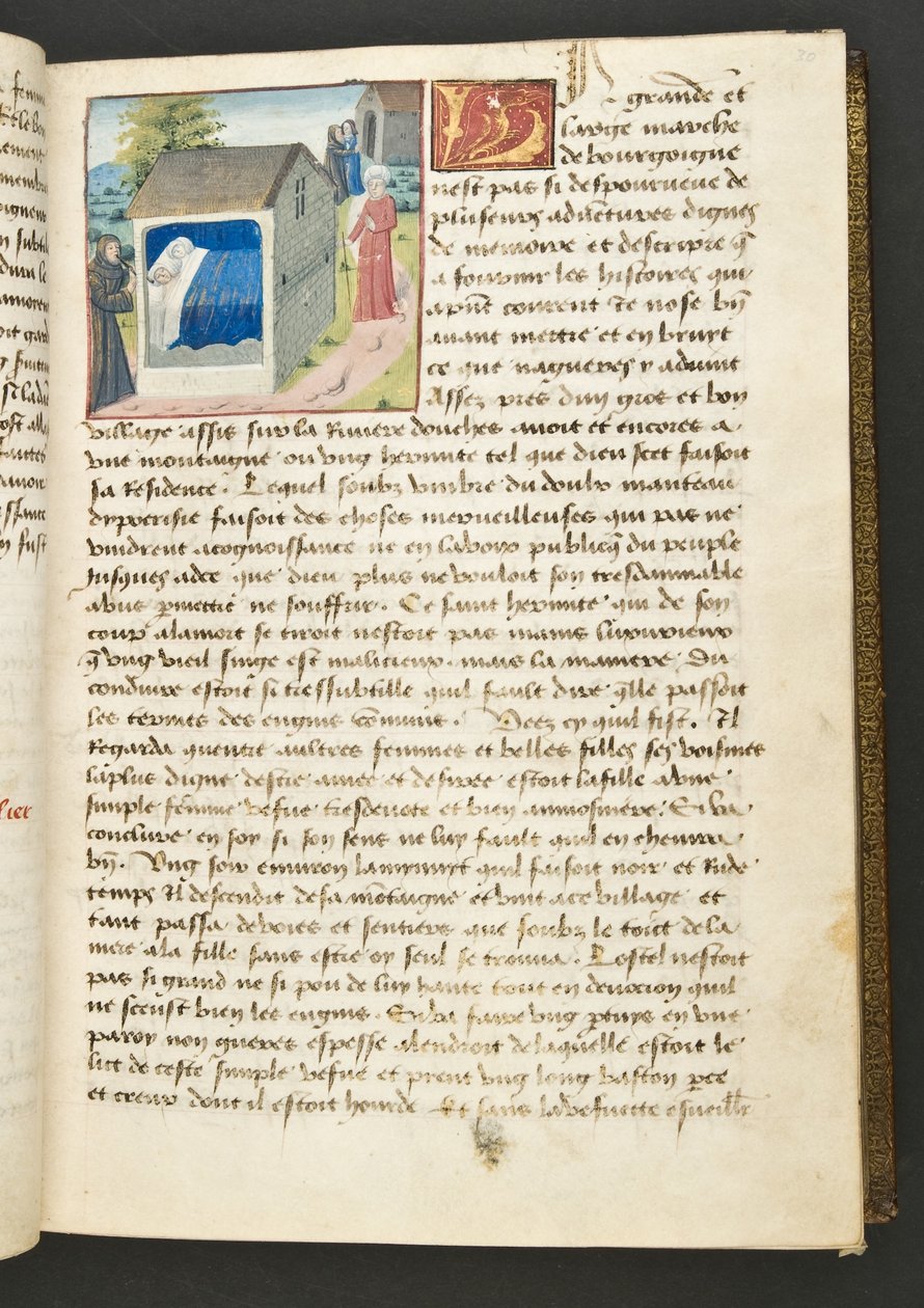 MS Hunter 252 030r-side fra Hundred New News, ca. 1461-62 av French School