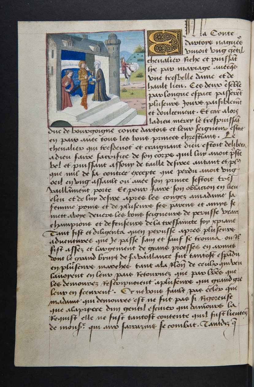 MS Hunter 252 034v Side fra Hundred New News, ca. 1461-62 av French School