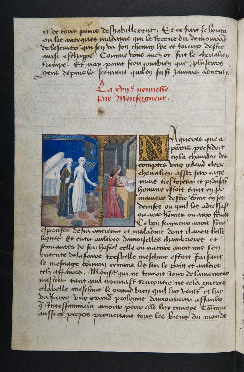 MS Hunter 252 036v Side fra Hundred New News, ca. 1461-62 av French School