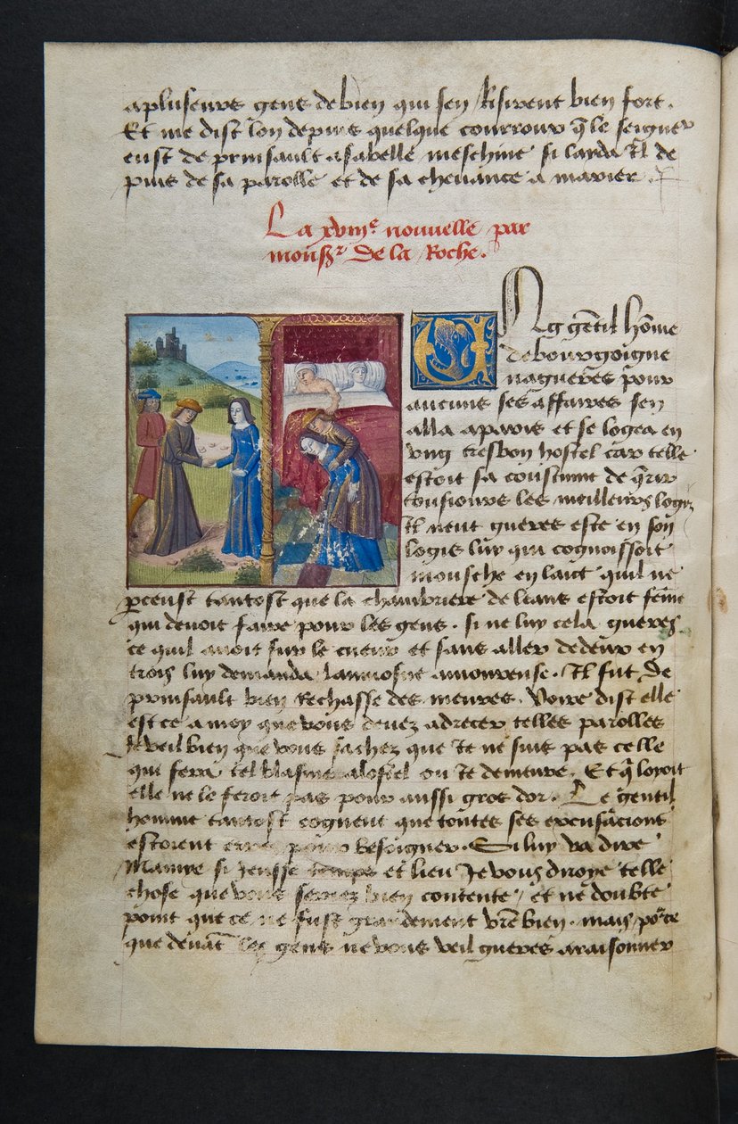 MS Hunter 252 038v Side fra Hundred New News, ca. 1461-62 av French School