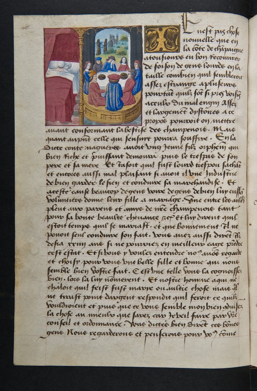 MS Hunter 252 042v Side fra Hundred New News, ca. 1461-62 av French School
