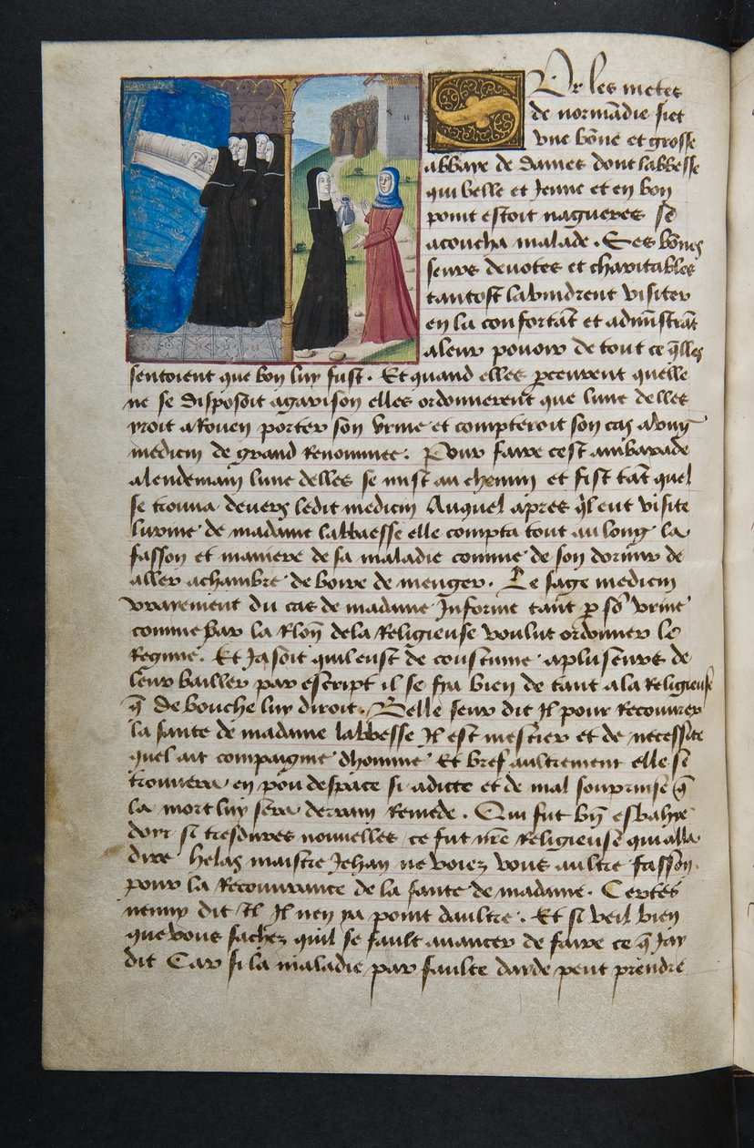 MS Hunter 252 045v Side fra Hundred New News, ca. 1461-62 av French School