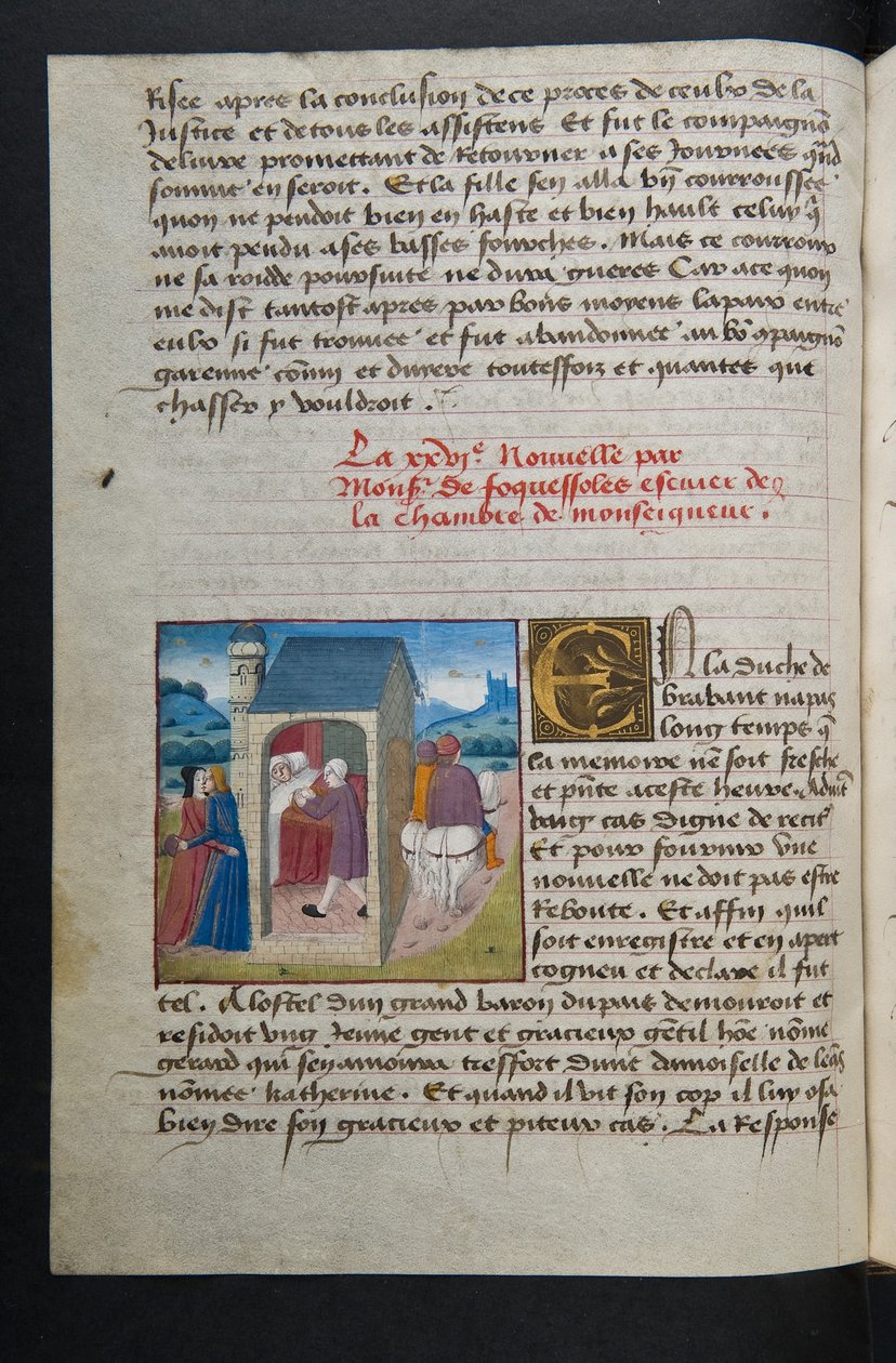 MS Hunter 252 054v Side fra Hundred New News, ca. 1461-62 av French School