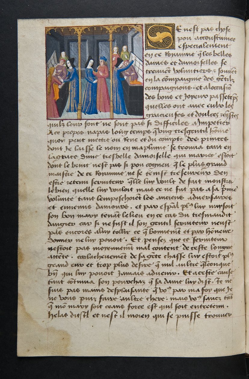 MS Hunter 252 062v Side fra Hundred New News, ca. 1461-62 av French School