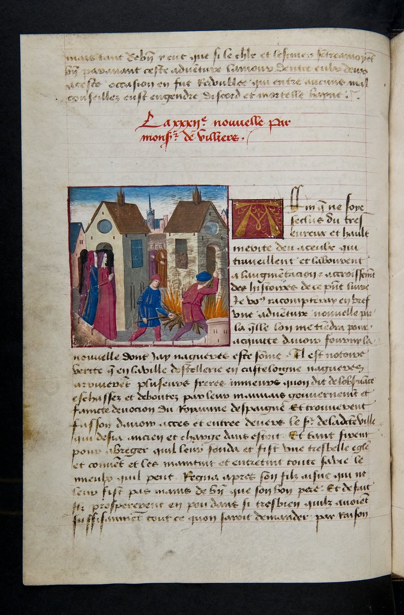 MS Hunter 252 075v Side fra Hundred New News, ca. 1461-62 av French School